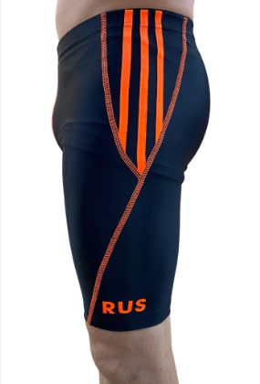 Шорты обтягивающие RUSSIA black/orange 
