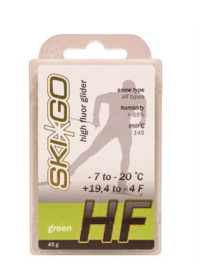 Парафин SKI GO HF GREEN -7/-20°C (45гр)