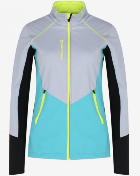 Тренировочная куртка FISCHER SOFTSHELL WARM W бирюзовый/серый