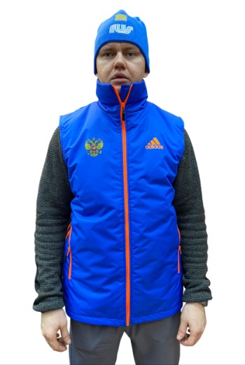 Утепленный жилет RUSSIA blue / orange