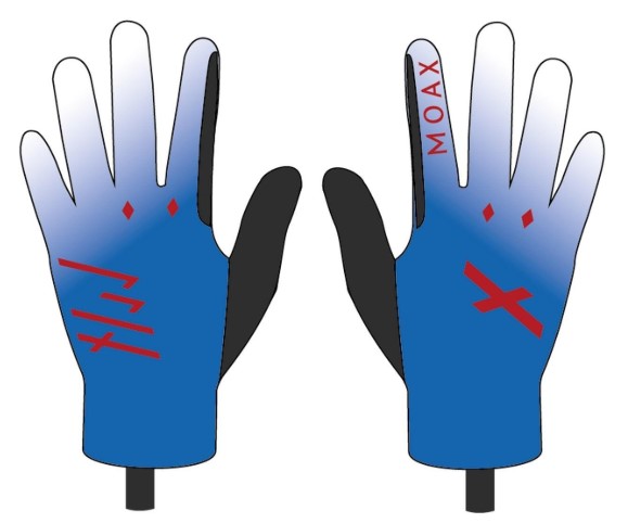 Перчатки для л/роллеров MAOX  Max Air ярко-синий