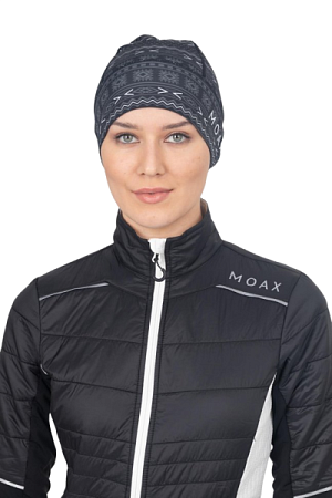 Шапка MOAX TISTA PONY TAIL с отверстием W black print 