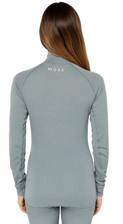 Термофутболка MOAX RACE WIND LS с воротником W серо-зеленый