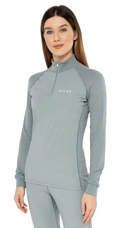 Термофутболка MOAX RACE WIND LS с воротником W серо-зеленый
