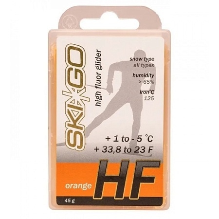 Парафин SKI GO HF ORANGE +1/-5°C (45гр)