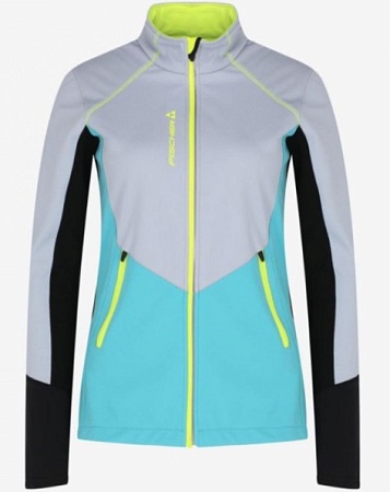 Тренировочная куртка FISCHER SOFTSHELL WARM W бирюзовый/серый