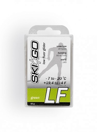 Парафин SKI GO LF GREEN -7/-20°C (60гр)