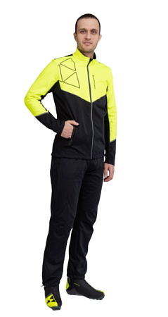 Тренировочная куртка FISCHER SOFTSHELL Light m black / yellow 