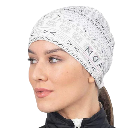 Шапка MOAX TISTA PONY TAIL с отверстием W white print