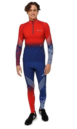 Гоночный костюм MOAX Sirius Biathlon М синий/красный/белый